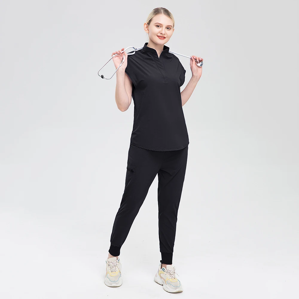 

Pet Clinic Caring Workers Tops+pants Suits V Neck Short Sleeve Nursing Sets S-XXL Scrubs Women Uniforms Blouses Working Clothes