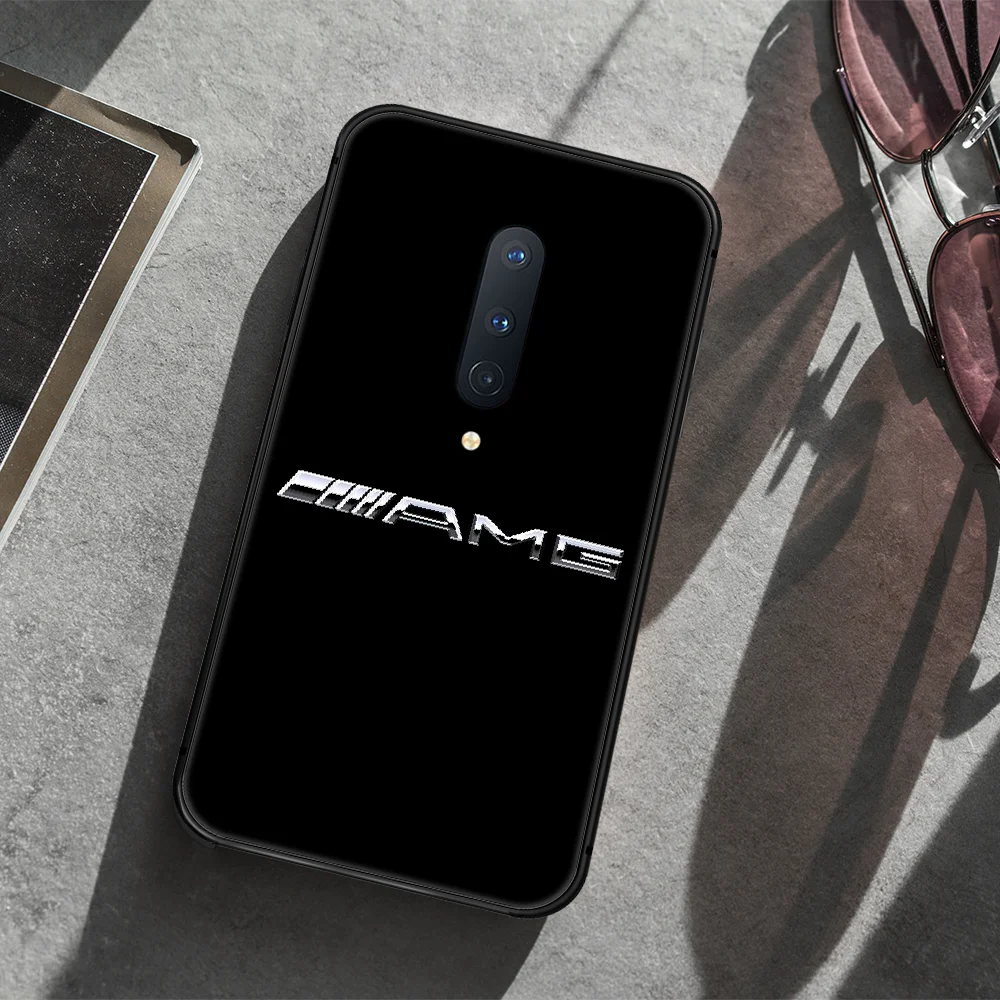 

Mercedes Benz Amges Car Phone Case Cover Hull For 1+ Oneplus 5T 6 6T 7 7T 8 8T Pro black Cell Painting Funda Silicone Shell