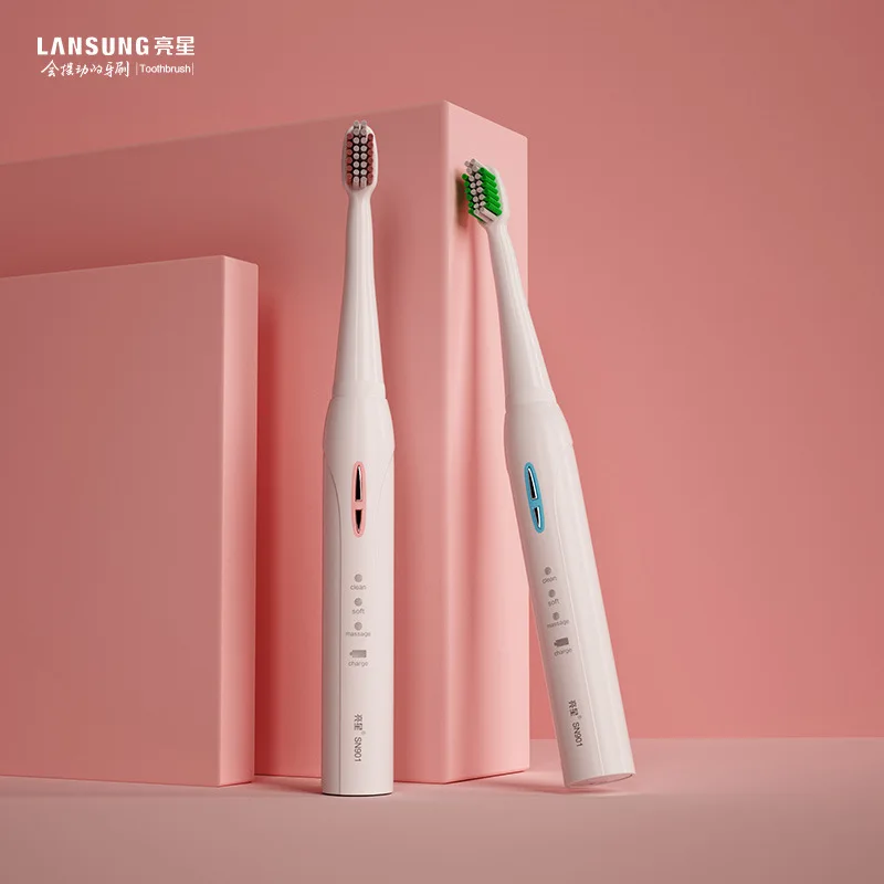 Ультразвуковая электрическая зубная щетка LANSUNG SN901 перезаряжаемая 4 сменные