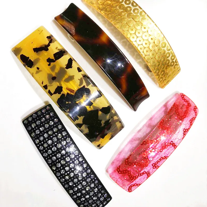 2020 французские толстые заколки для волос модные ручной работы из ацетата Стразы