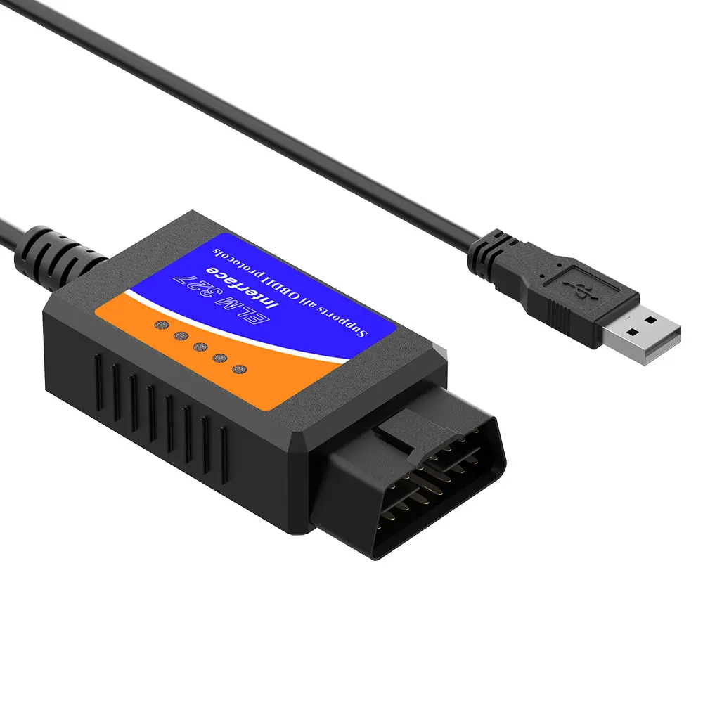 ELM327 ELM 327 оборудование V1.5 программное обеспечение V2.1 пластик OBDII EOBD сканер шины