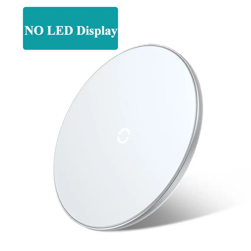 Baseus светодиодный дисплей Беспроводное зарядное устройство для iPhone X Xs Max Xr 8 Plus Быстрое беспроводное зарядное устройство для телефона samsung S10 S9 S8 Xiaomi MI9 - Цвет: Charger White