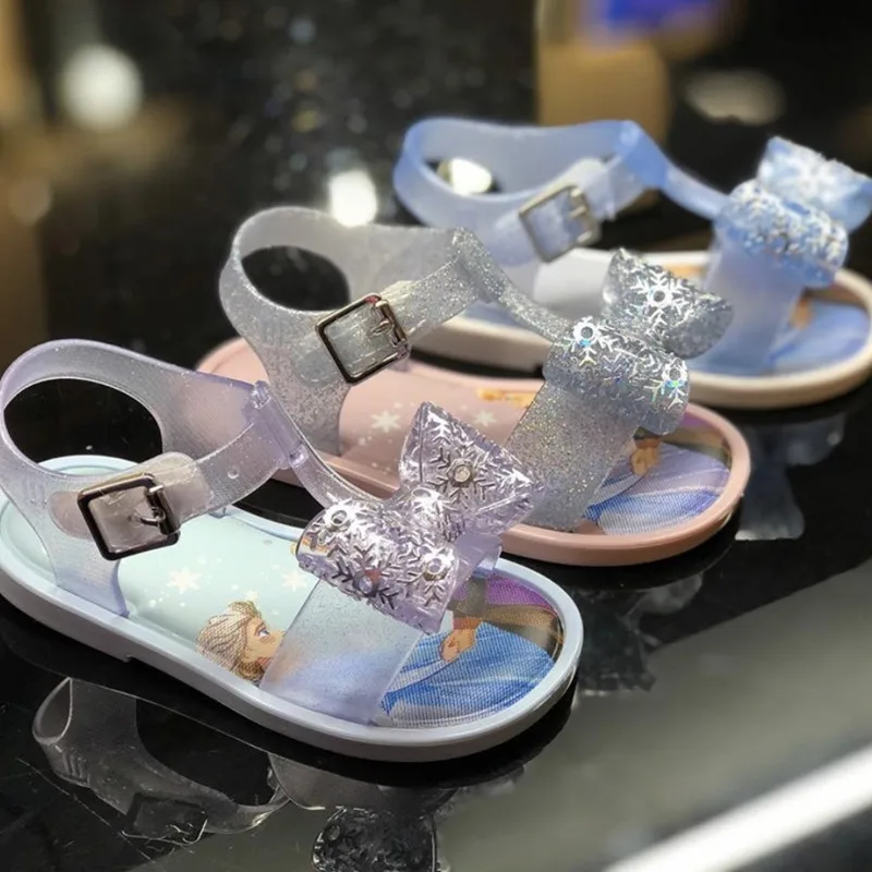Мини Melissa 2020 зимние сандалии принцессы детские дышащие мягкие пляжные тапочки