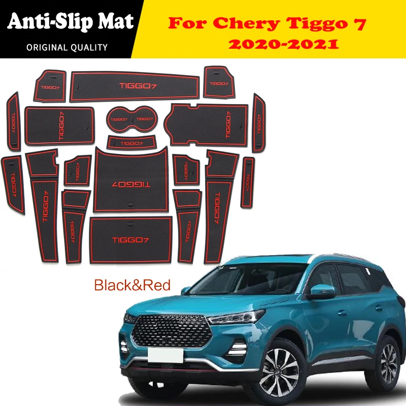 

Anti-Slip Rubber Gate Slot Cup Mat for Chery Tiggo 7 Pro 2020 2021 Accessories Rubber Non-slip Pad