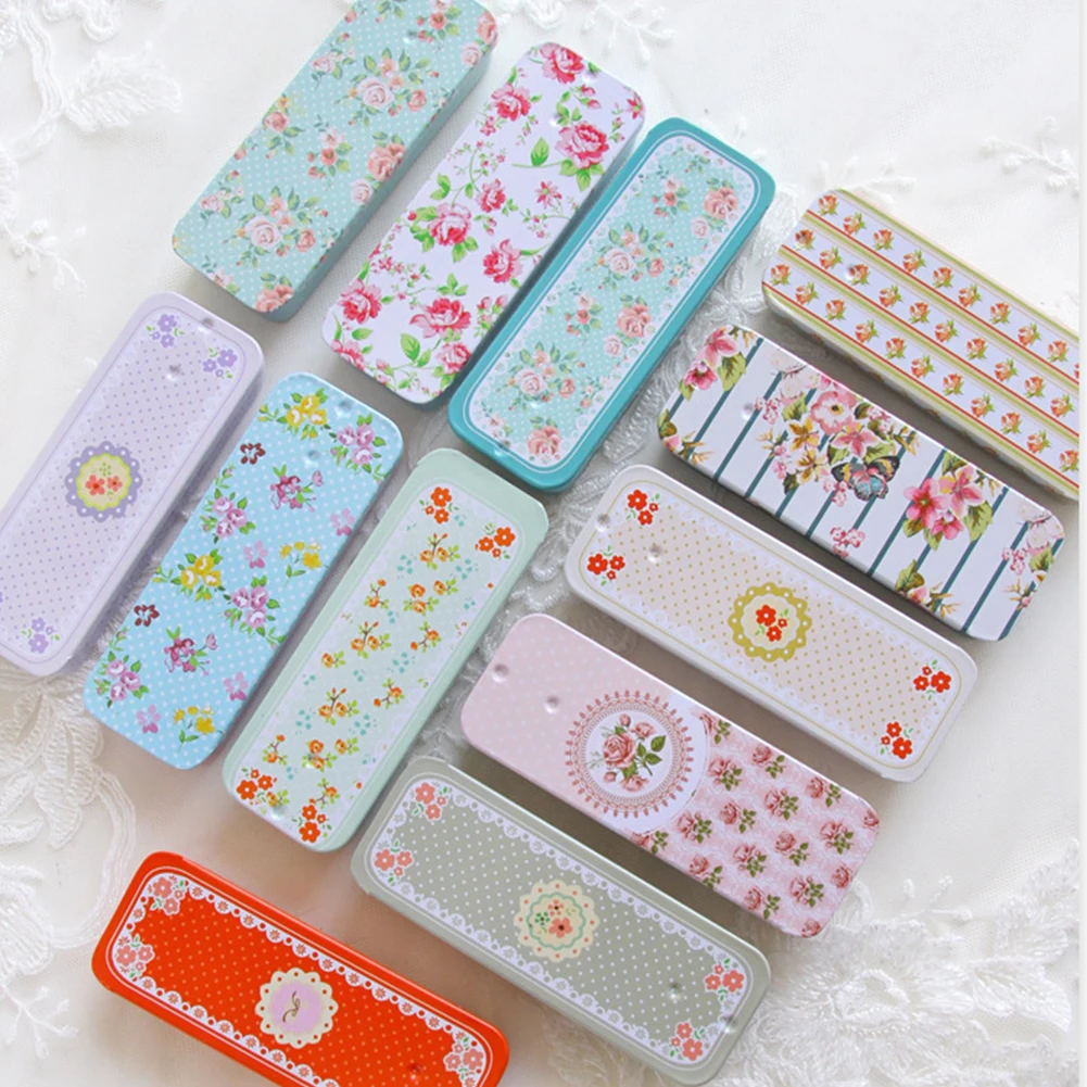 Скользящая крышка прямоугольная мини железная коробка для конфет металлический