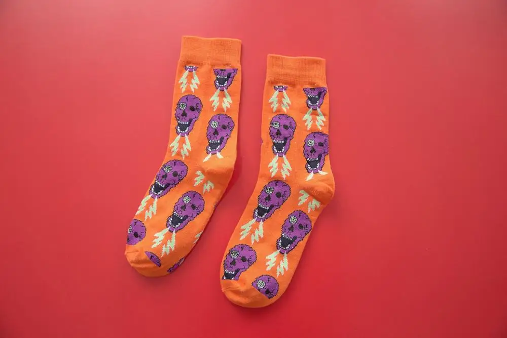 Модные носки с надписью Happy Мягкие хлопковые красивые в стиле хип хоп для