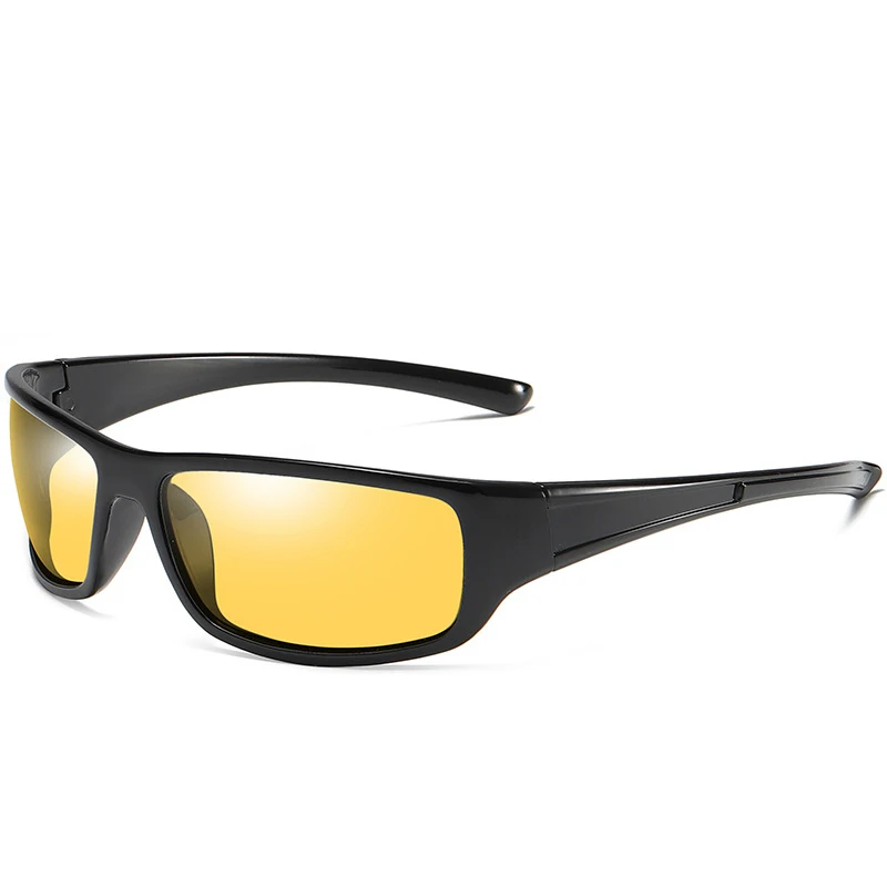 C6 black yellow HBK, фирменный дизайн, спортивные поляризационные солнцезащитные очки для мужчин, для бега на велосипеде, вождения, HD, антибликовые солнцезащитные очки, для улицы, защита от уф400 лучей - Цвет линз: C6 black yellow