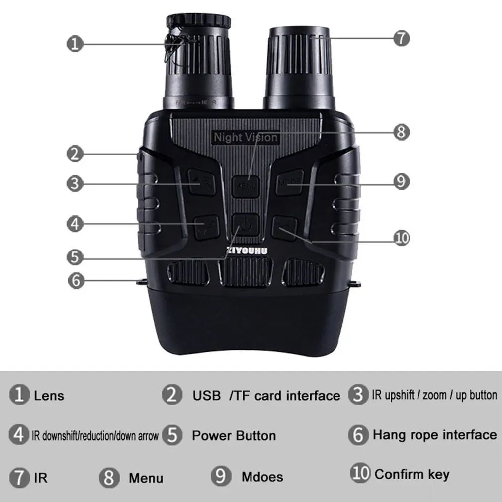 

NV400DB HD цифровой бинокль ночного видения с ЖК-экраном инфракрасная (ИК) камера для фотосъемки видео от 300 м очки для ночной охоты