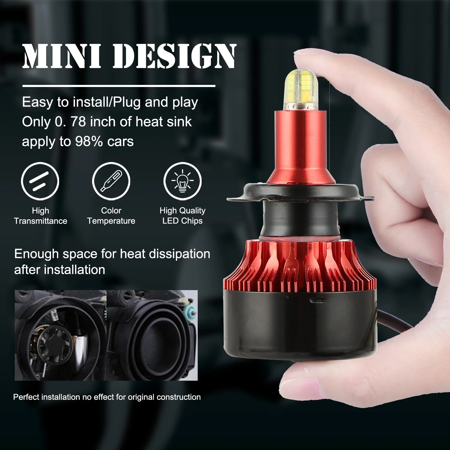 8 сторон CSP 18000LM H8 H9 H11 Противотуманные фары H7 светодиодный H4 фара HB3 9005 HB4 9006 H1