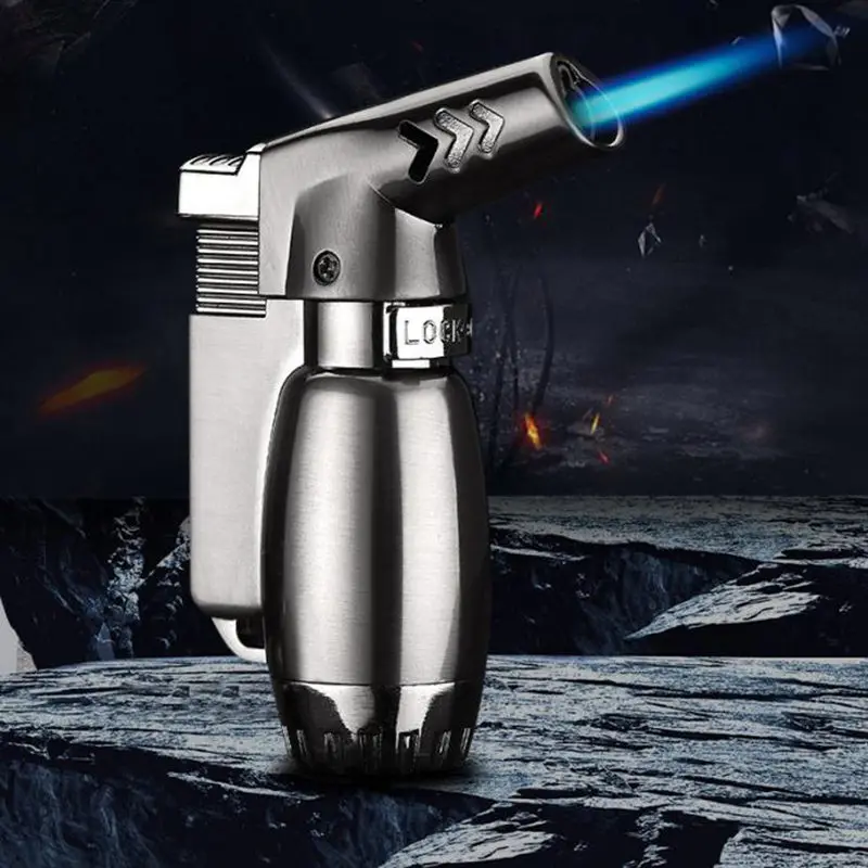 

Mini Portable Inflatable lighter Metal Windproof Gas lighter Small spray gun Point Cigar Camping Multifunction lighter