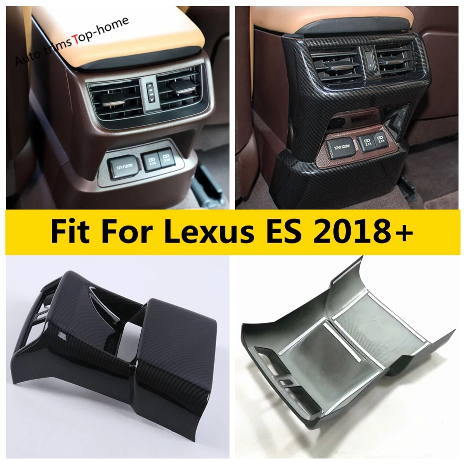 

Armrest Box Anti Kick Panel Air Outlet Vent Cover Trim ABS Carbon Fiber Look Accessories For Lexus ES 2018 - 2022 F Sport Style