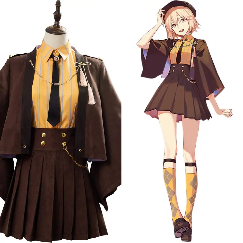 Fate Grand Order FGO Okita Souji Косплей Костюм платье униформа для взрослых Хэллоуин