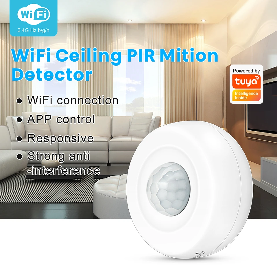avatto tuya wifi pir motion sensor dectector smart motion sensor with smart life app notification alerts smart home automation free global shipping