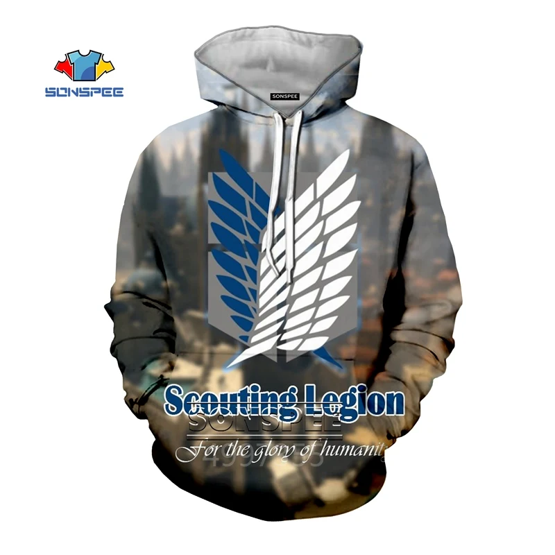 SONSPEE/Осенняя модная толстовка для мальчиков и девочек подростков с 3D принтом