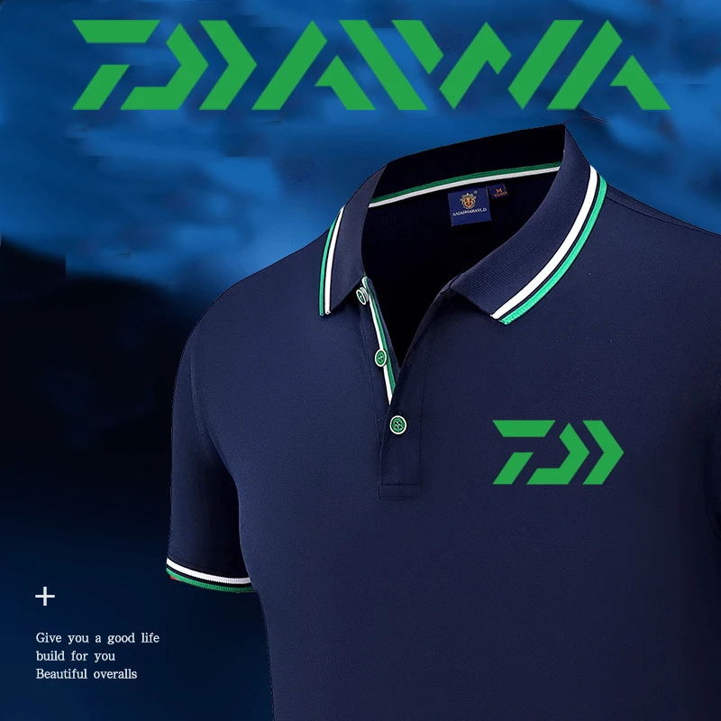 

2021 Daiwa Clothing Fishing T Shirts Men for Summer Polo Shirts Fishing Jackets Breathable Patchwork Fishing Clothes Men Top