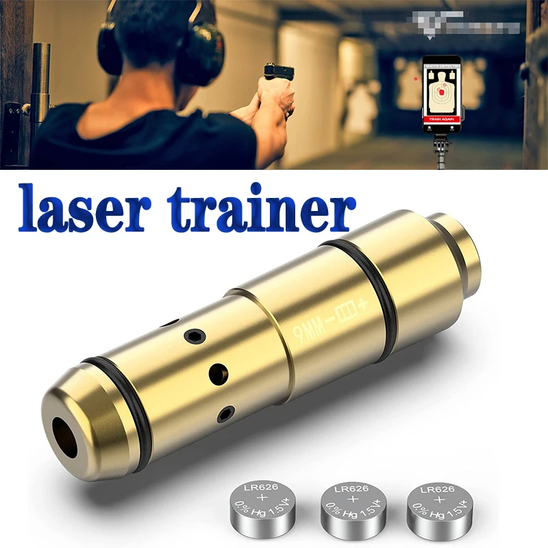 

Magorui LC-9 9mm Laser Training Cartridge with Built in Snap Cap for Dry Fire Training Practice, Extra Rubber Back Cap Included