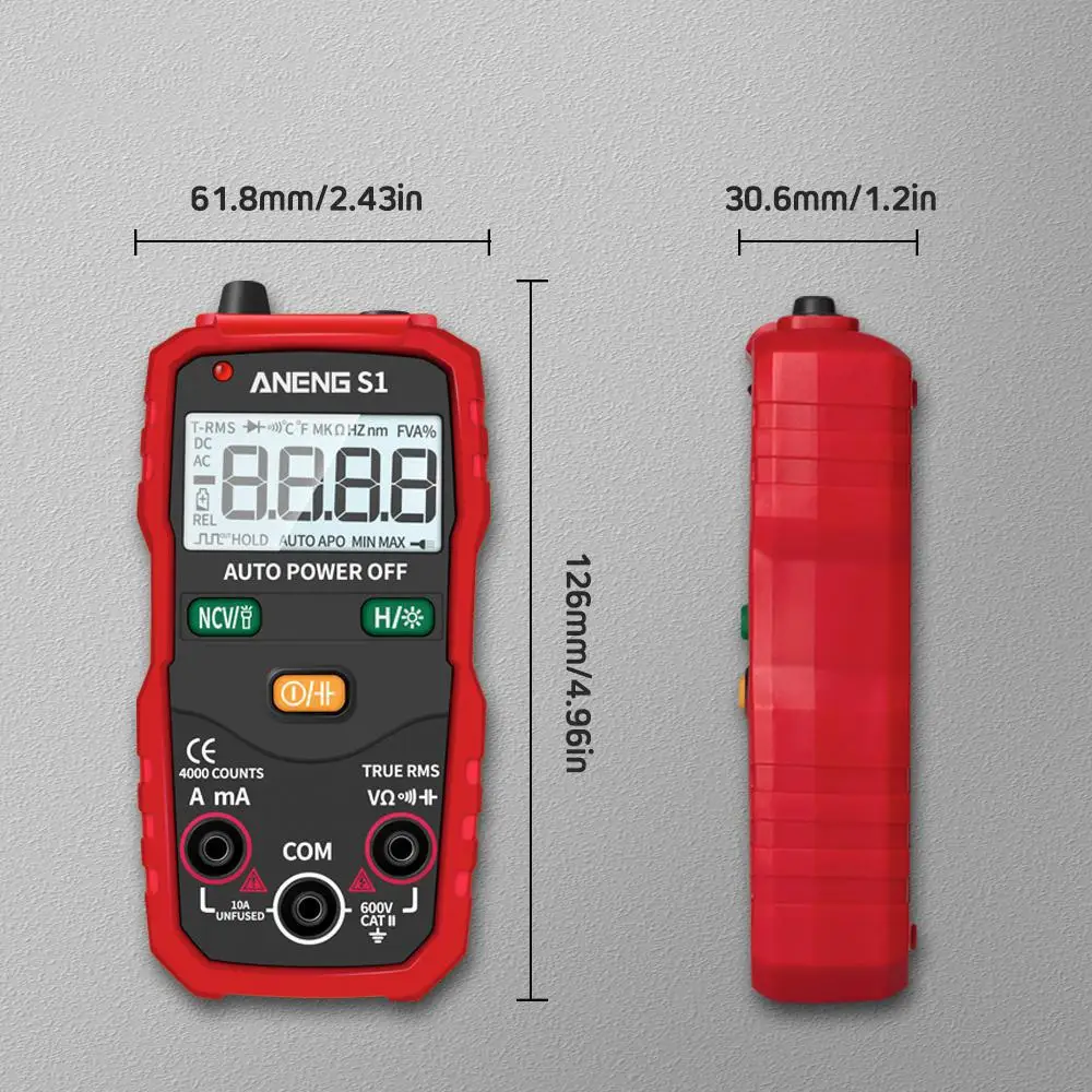 Цифровой мультиметр ANENG S1 True RMS Автоматический диапазон Профессиональный