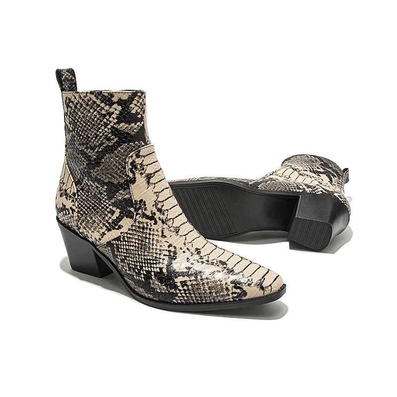 2019 г. Женские ботильоны Осенняя обувь в стиле панк из эластичной кожи на высоком