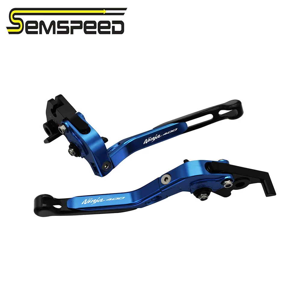 SEMSPEED Ninja400 logo For Kawasaki Ninja 400 2018 2019 2020 Motorcycle CNC Foldable Extendable Brake Clutch Levers Handle Grips |