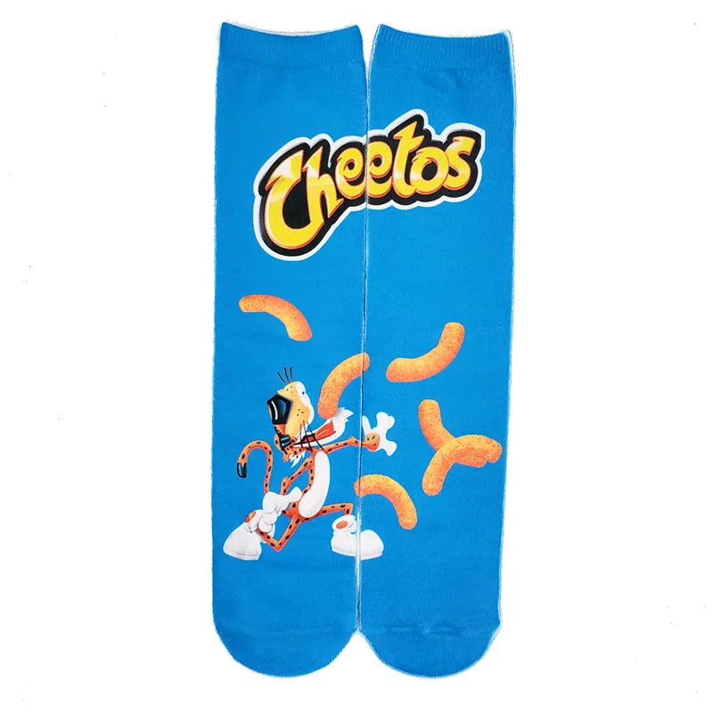 

Creative colorful happy funny symbol cotton socks for men and women geometric Food Snacks socks Christmas gift