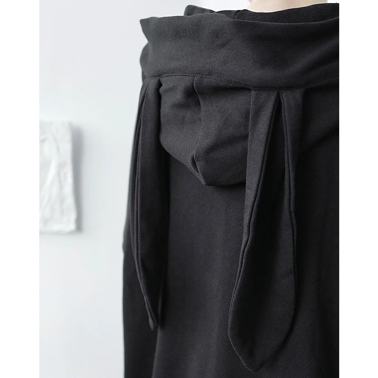 

Male Women Streetwear Couple Loose Casual Hoodie Sweatshirt Men's Cute Rabbit Ears Hooded Pullover Sweatshirt