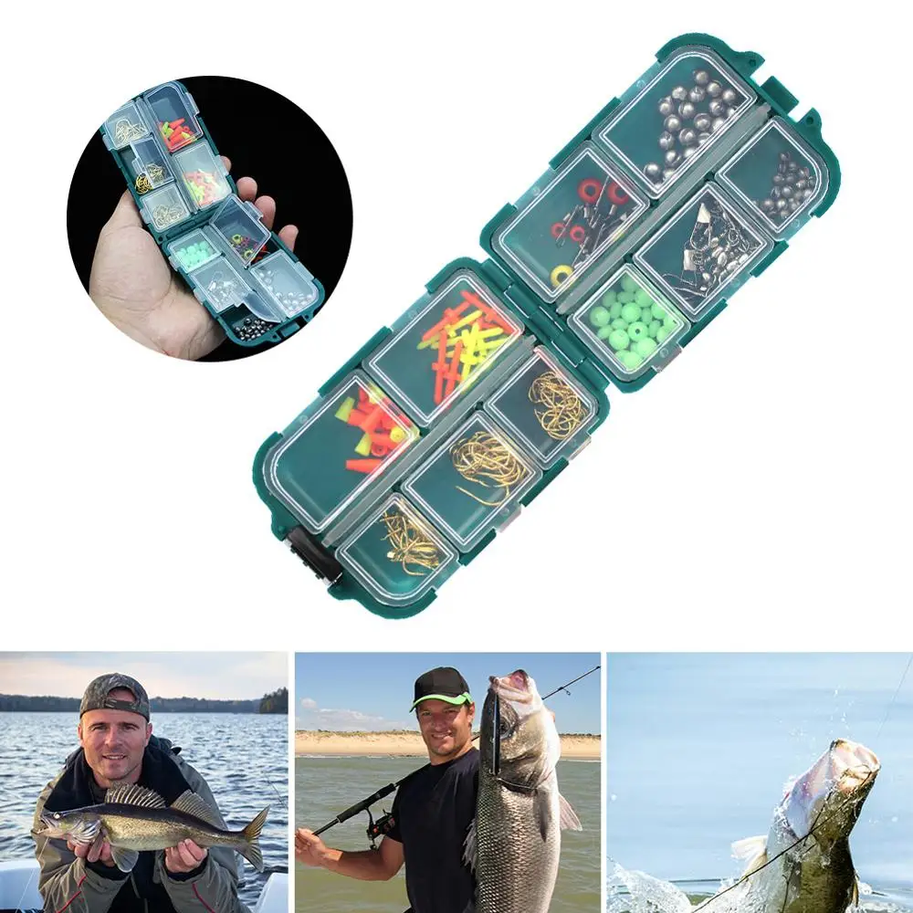 157 шт. набор рыболовных снастей включая крючки для джига космические бобы