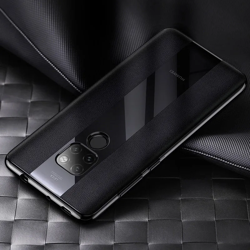For Huawei Mate 20 Pro Case Porsche Leather X Transparent Cover 10 P20 P30 |
