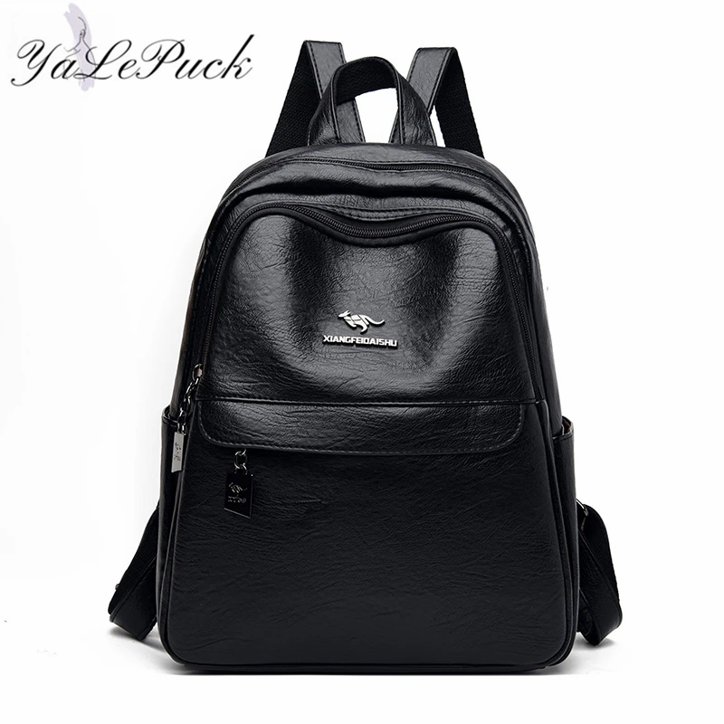 Новинка 2020 женский рюкзак из мягкой искусственной кожи дорожный с защитой от