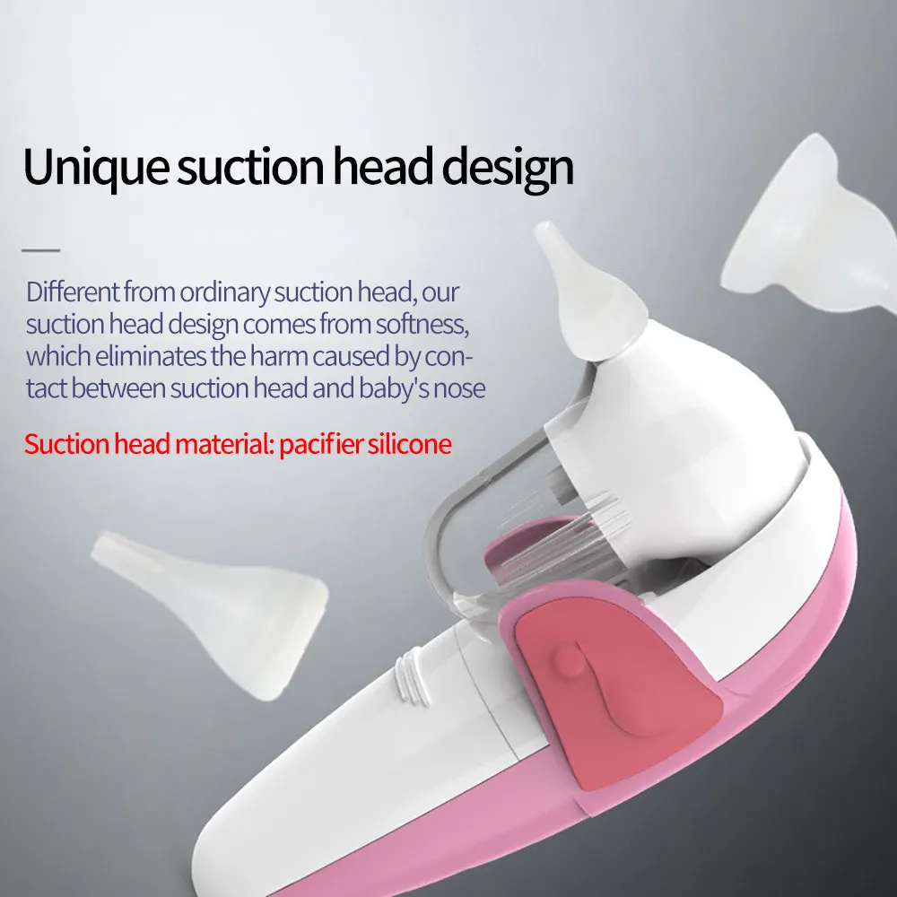 

Newborn Sucker Cleaner Electric Baby Nasal Aspirator Nose Cleaner With Silicone Tips Child Hygienic Nasal Absorber Cleaning Tool