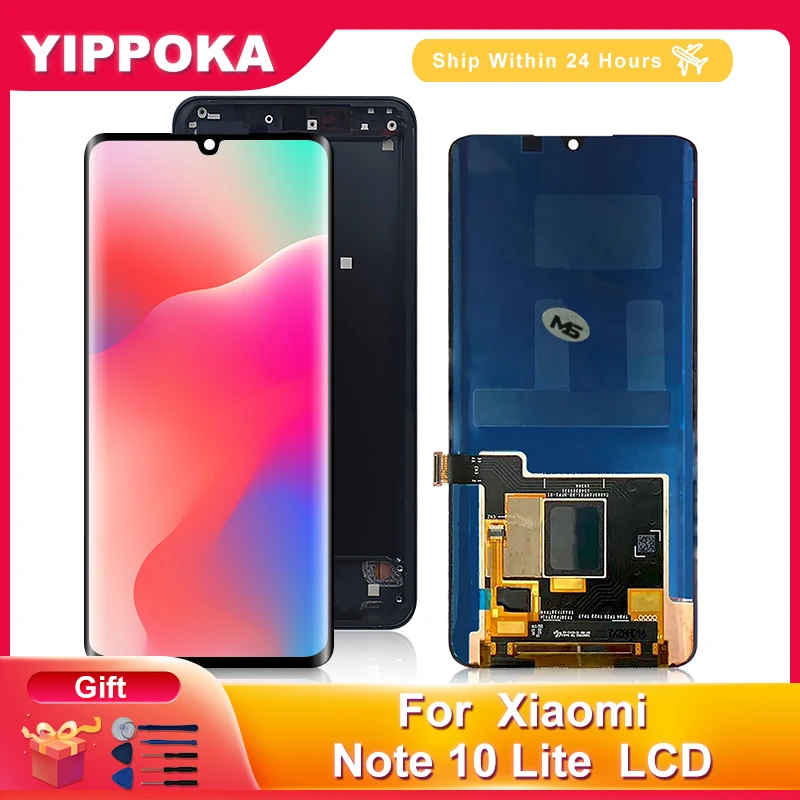 

6,47 "Оригинальный дисплей для Xiaomi Mi Note 10 Lite, сенсорный экран, дигитайзер, запасные части для Mi Note 10 Lite, ЖК-дисплей