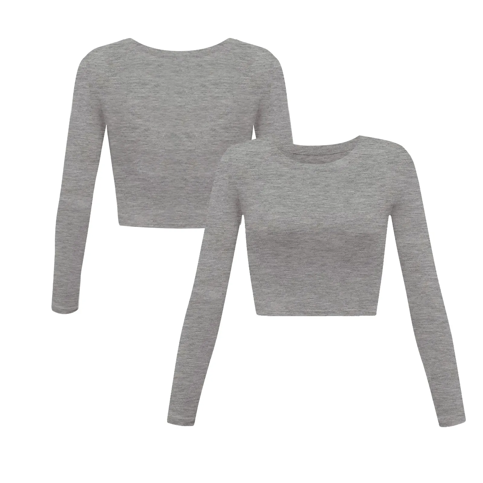 Женская однотонная телесная водолазка укороченная футболка Осенняя