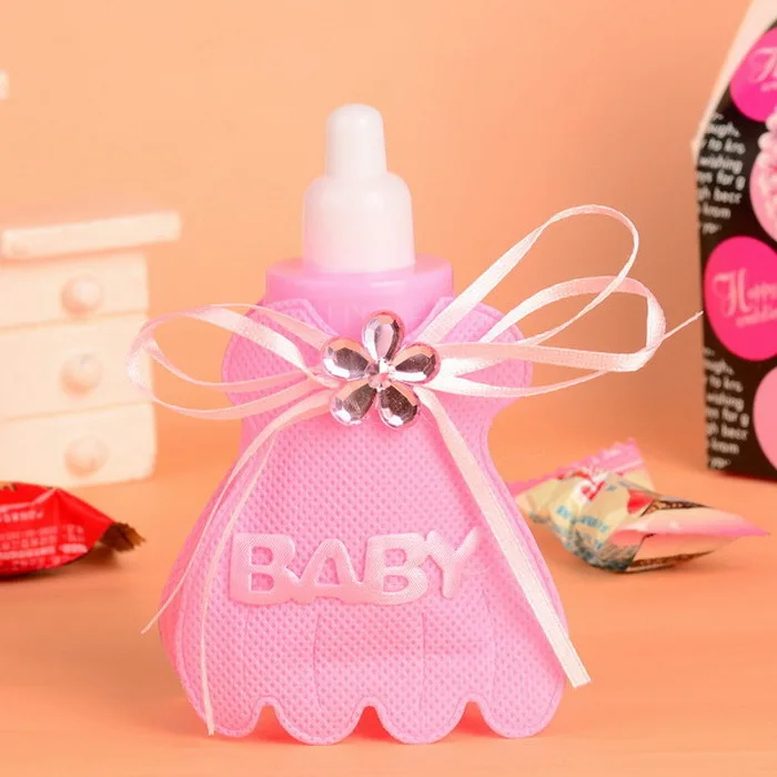 Baby Shower 7x12 см розовые синие детские украшения бутылки шоколадные конфеты бутылка