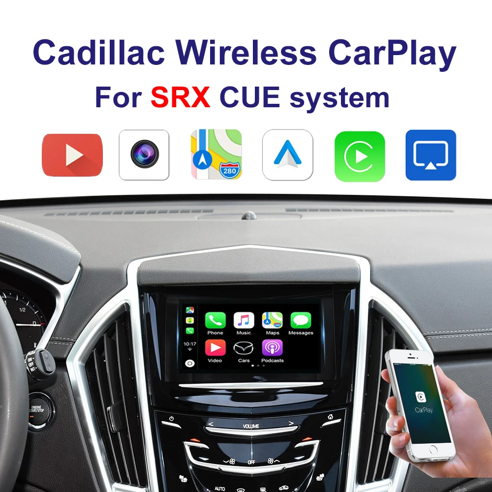 Автомобильный интерфейс Carplay без записи поддержка Iphone Android видео для Youtube Cadillac SRX
