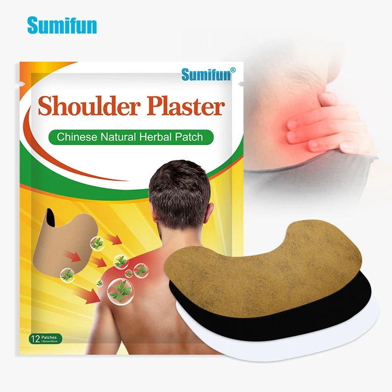 

Sumifun 12Pcs/bag Shoulder Plaster Pain Relief Patch Relaxing Wormwood Rheumatic Arthritis Plaster for Neck Cervical Massage