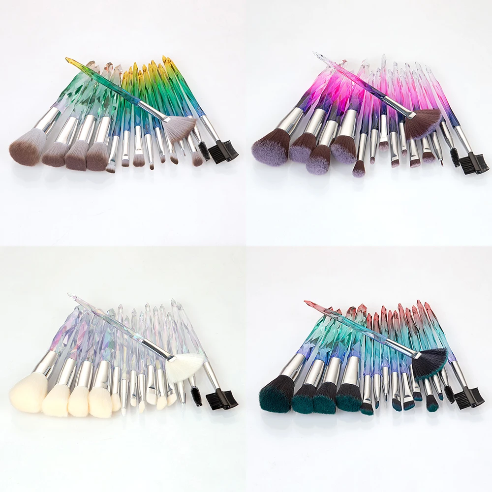 

BANFI Makeup Brushes Set Acrylic Handle Cosmetic Liquid Foundation Eyeshadow Eyelash Brush Female Beauty Makeup Tool with Sponge