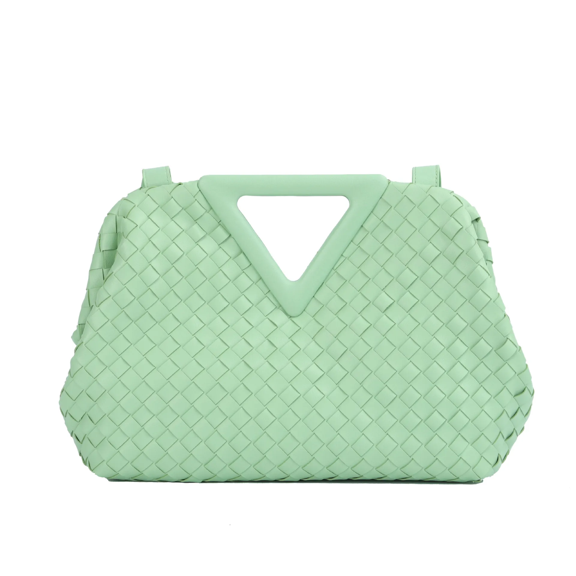 

Роскошная дизайнерская сумка из натуральной кожи, плетеные сумки, Треугольные сумки через плечо, женская сумка, сумка для пельменей, сумки н...