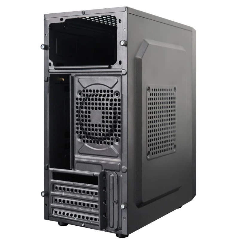 Корпус для компьютера NJoy Daytech CSMN-M0000CA-CQ01A mATX iATX без БП 2 x USB 2.0 Audio CPU 140 мм no fan окна black |