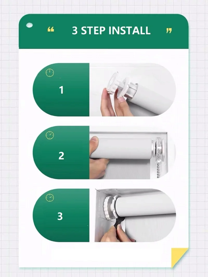 

Детали роликовых жалюзи для установки без перфорации