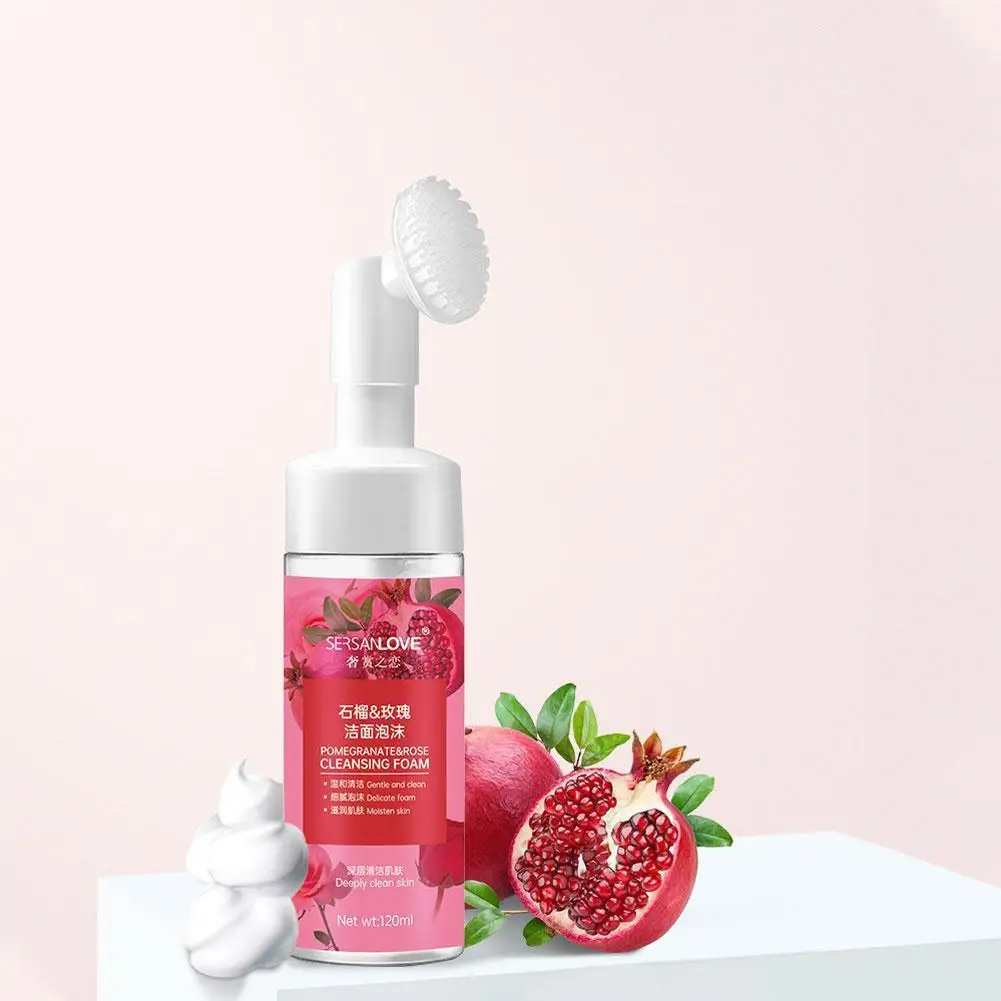 

Remove Face Blackhead Mousse Refreshing Oil Control Foaming Moisturizing Pomegranate Pores Makeup Rose Shrink Cleans Y2G0
