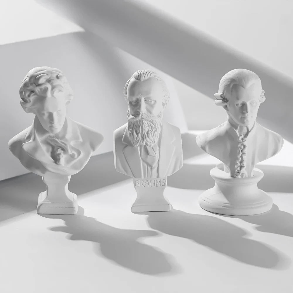 Mini Figurine Celebrities Home Decor Drawing Practice Plaster Statue Famous Sculpture Gypsum Bust Portraits Desktop Ornament | Дом и сад