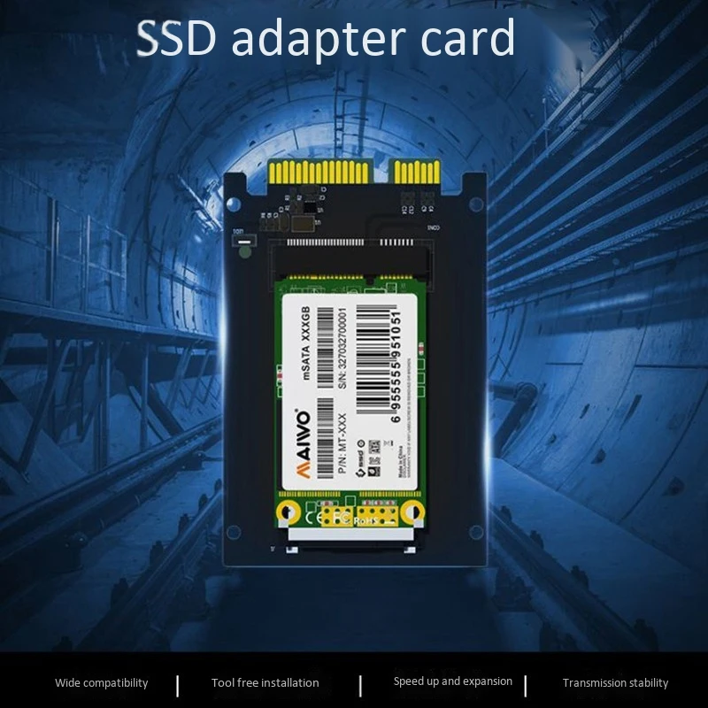 

MAIWO KT041 MSATA to SATA SSD Solid State Drive Adapter Board Desktop Computer Installed Capacity Expansion Board