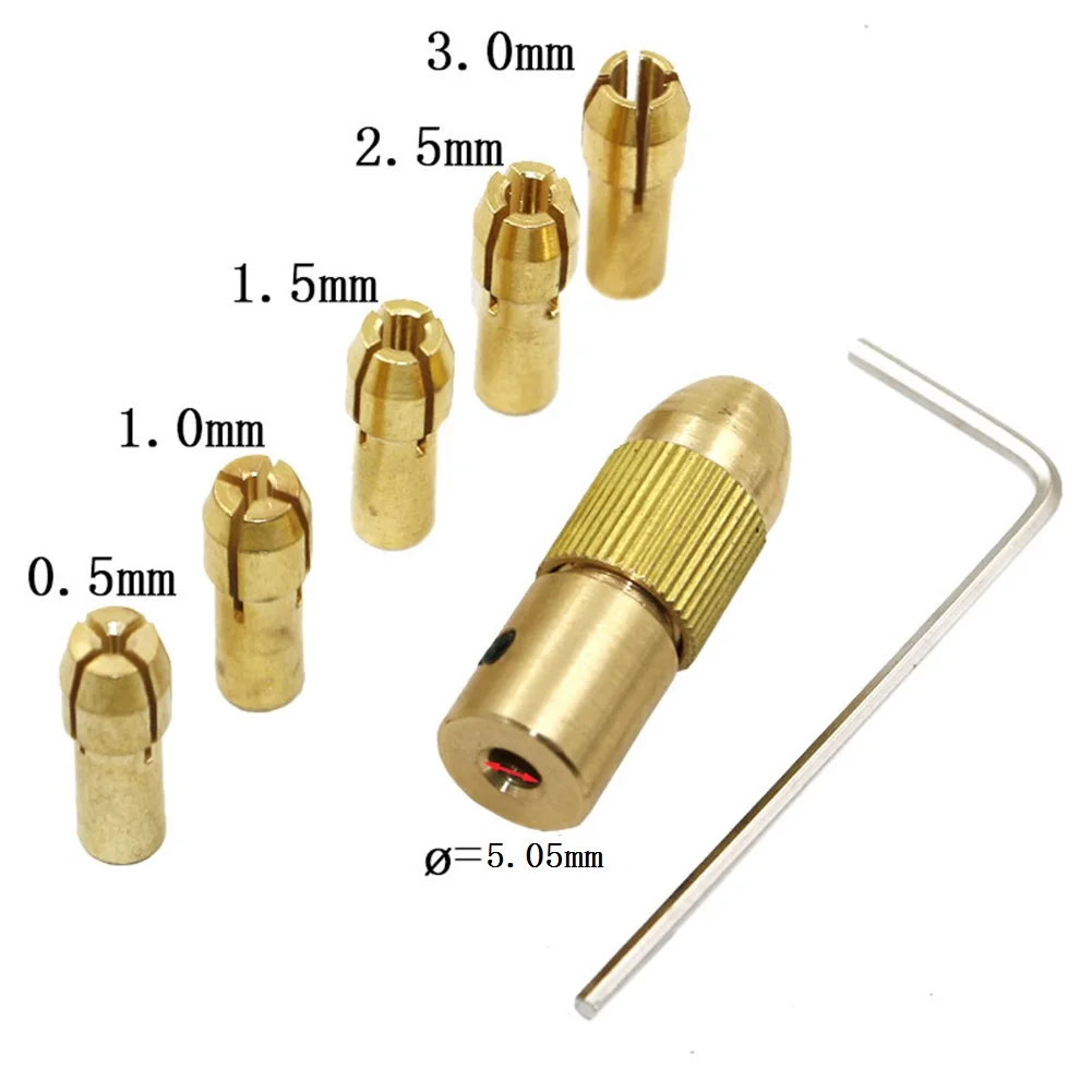 

Mini Drill Collet Set 0.5/1.0/1.5/2.5/3.0mm Fit For Micro Electronic Drill Chuck Brass Copper Drill Clip