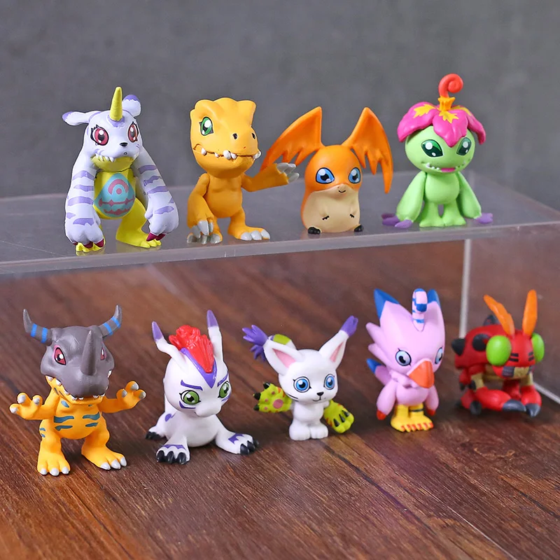 Digimon Adventure Agumon Gabumon Palmon Gomamon Patamon Tailmon фигурки украшения игрушки куклы 9