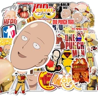 49 pcs japanese anime one punch man stickers for car laptop phone skateboard motorcycle bicycle cartoon super cool gift friends