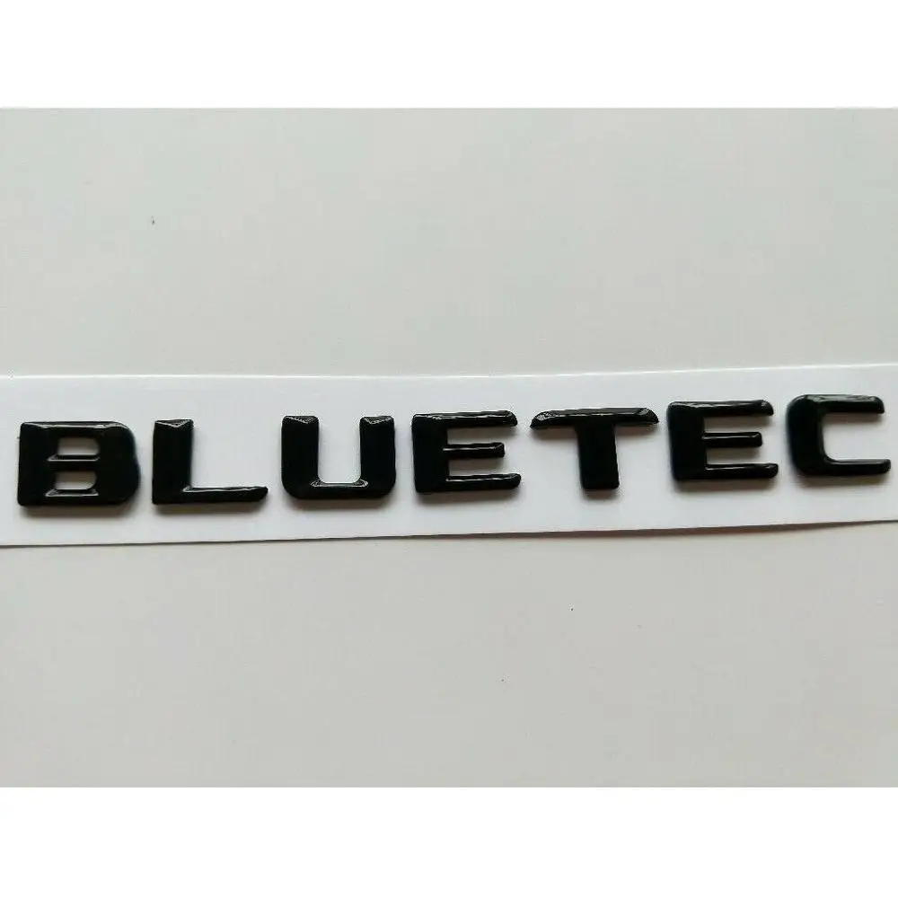 Блестящие черные 3D буквы BLUETEC эмблемы для багажника значки с эмблемой