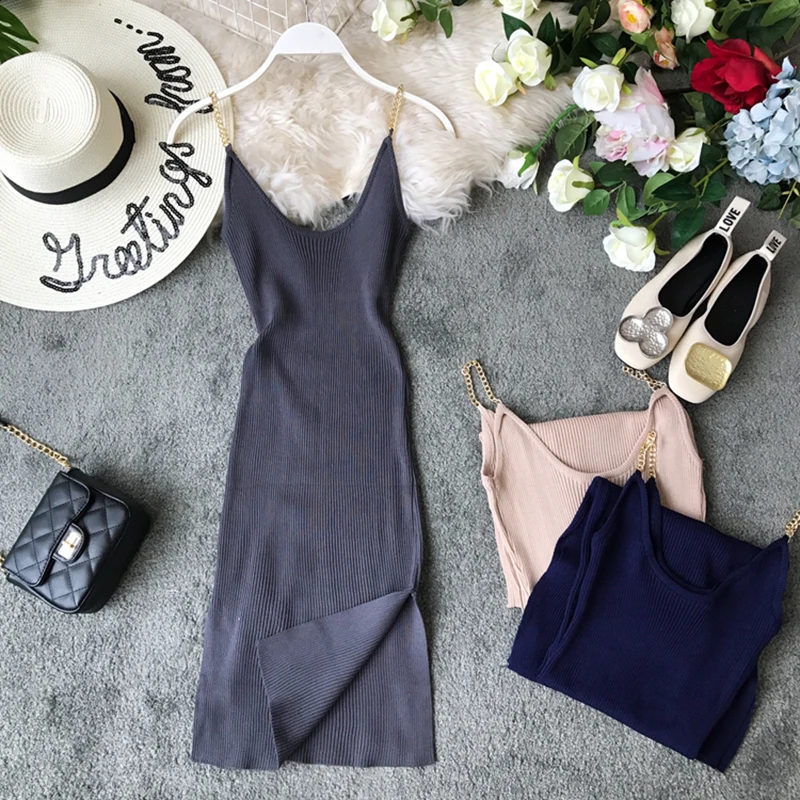 2021 летние новые трикотажные женские платья с v образным вырезом однотонные