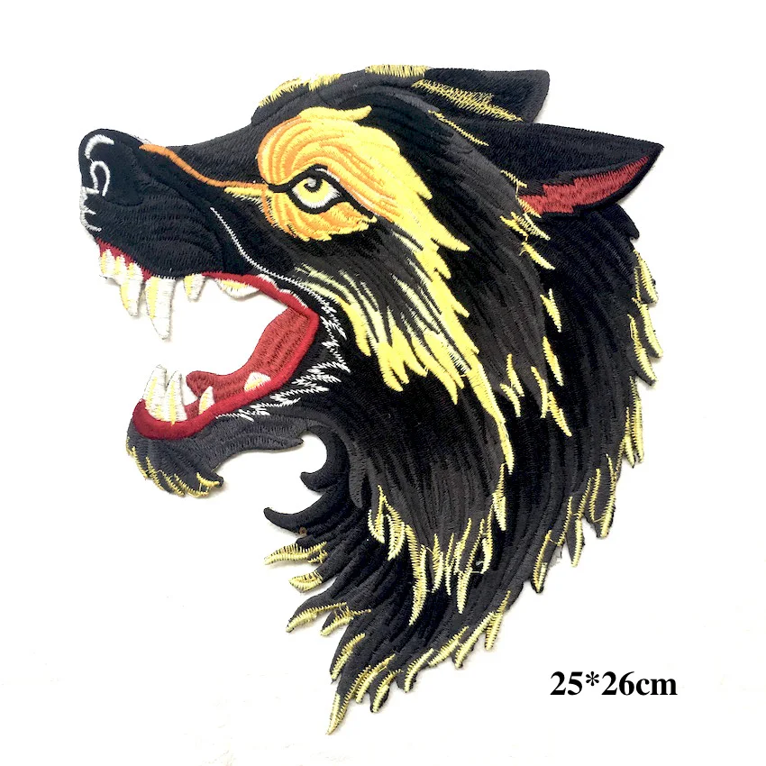 1 шт. водорастворимые крутые аппликации с большим волком аппликация для