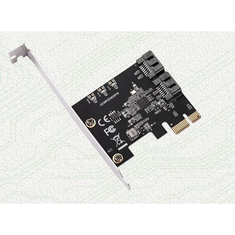 

PCIE3.0 to 2 Port SATA 6GBPS Expansion Card PCIE to SATA3 Expansion Card SSD Solid State Drive Free Drive IO-PEX40148