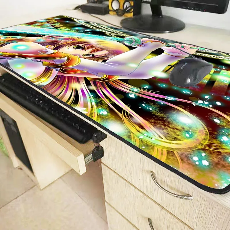 

XGZ Anime Sword Art Online DIY Design Pattern Game Lock Edge Mouse Pad Size for 30X60/40x90CM Speed Version Gaming Mousepads XXL
