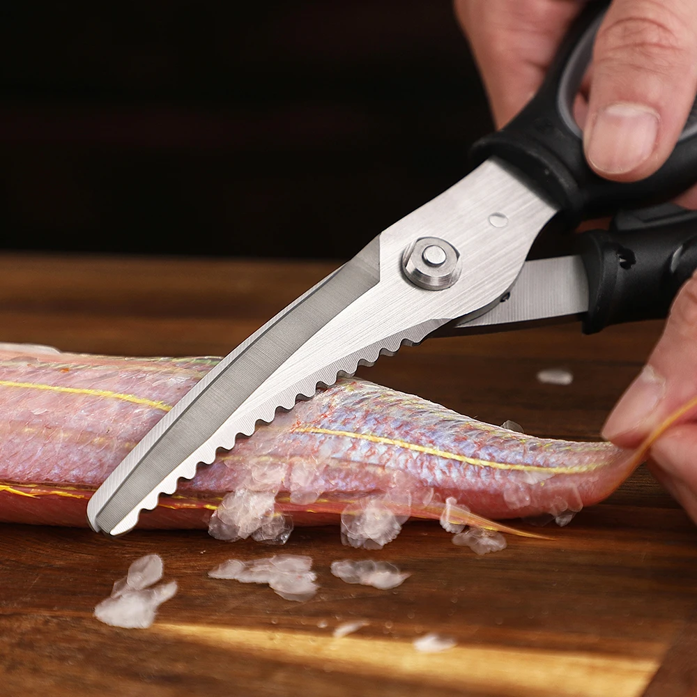 XINZUO 3CR1 4 кухонные ножницы из нержавеющей стали съемные для курицы морепродуктов